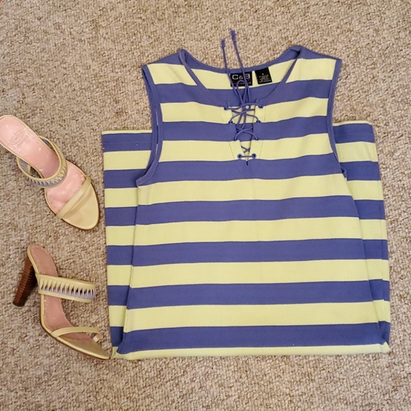 🌞SALE 3/$30🌞 C&B Sport Striped Sleeveless Dress Sm - Picture 4 of 4